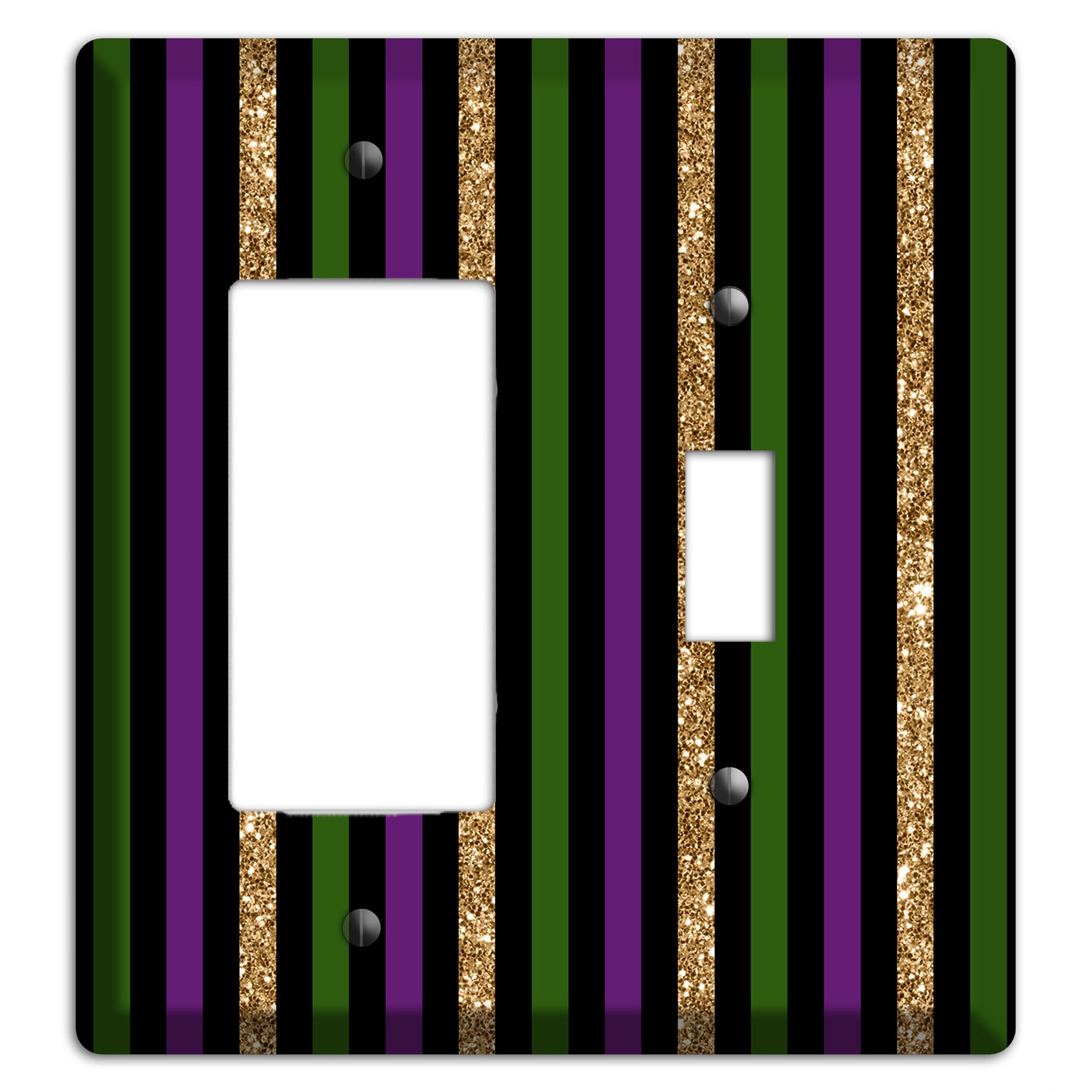 Carnival Stripes: Noir Rocker / Toggle Wallplate