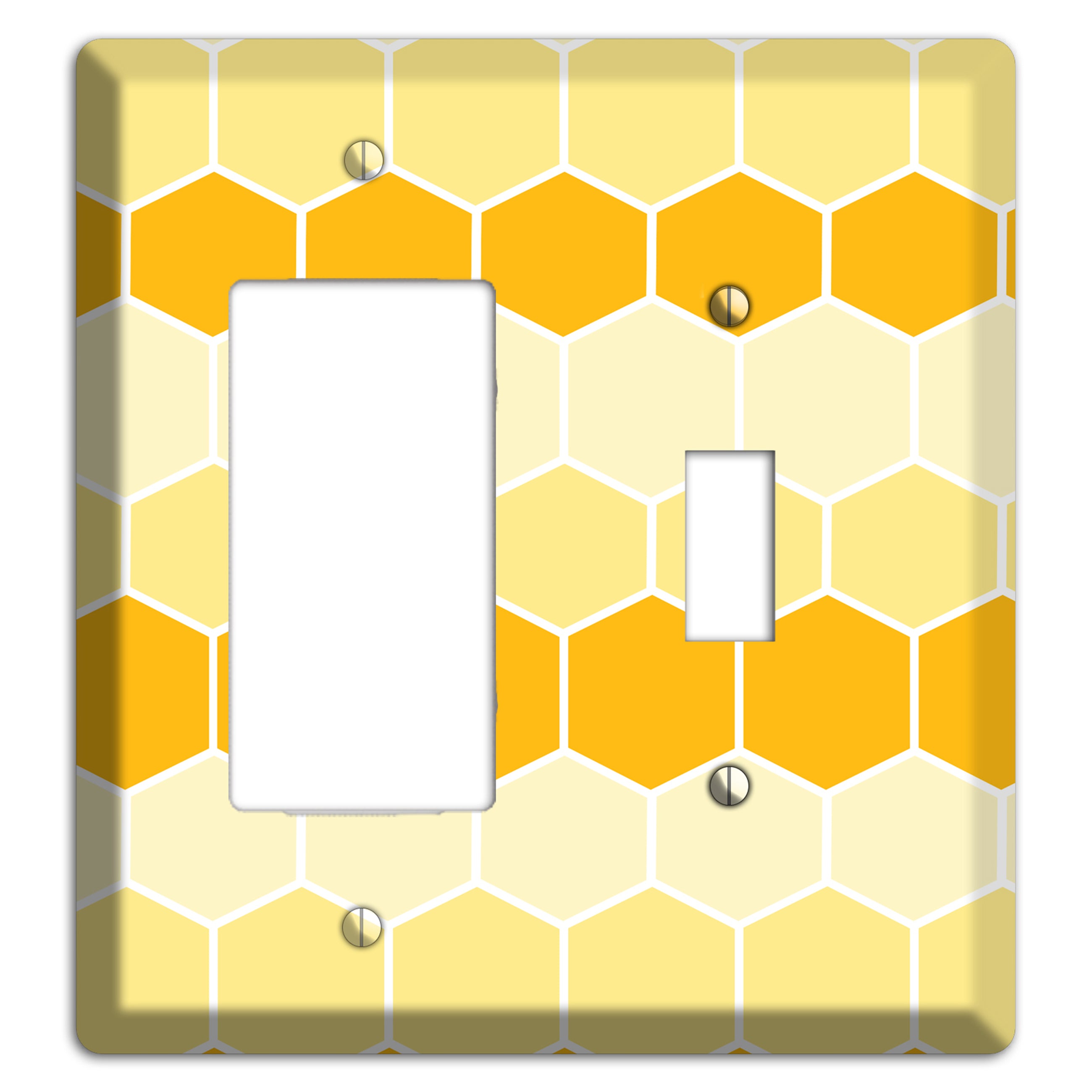Golden Hollow Grid Rocker / Toggle Wallplate