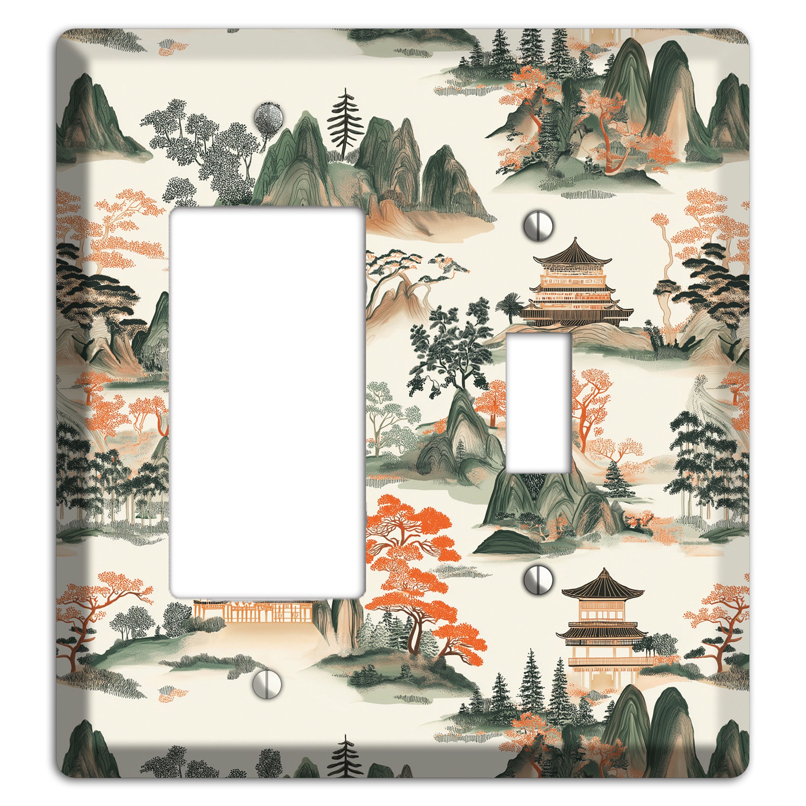 Peaks & Pagodas Rocker / Toggle Wallplate