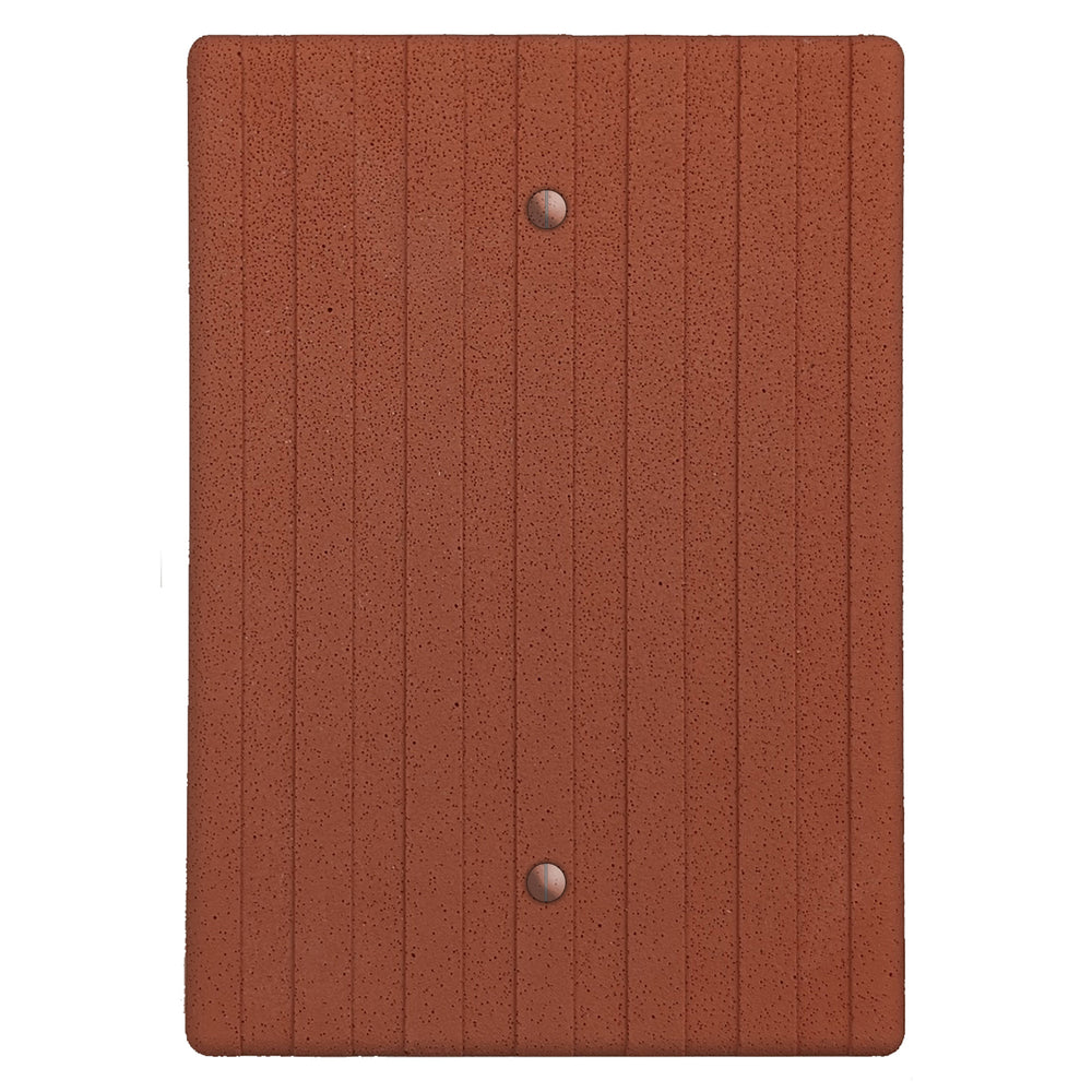 Terra Red Boho Stripes Single Blank Cover Plate