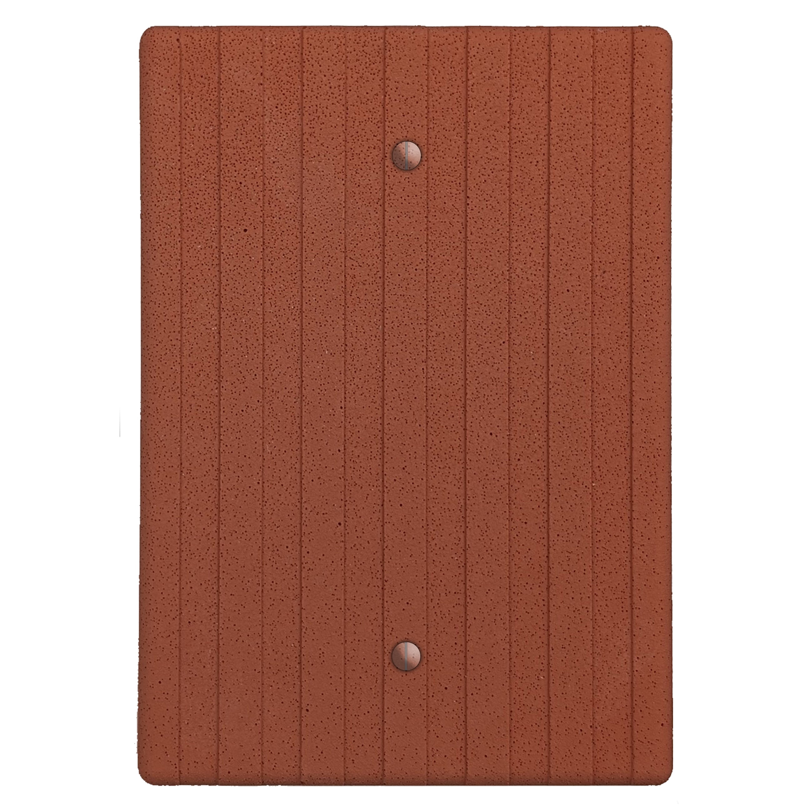 Terra Red Boho Stripes Single Blank Cover Plate