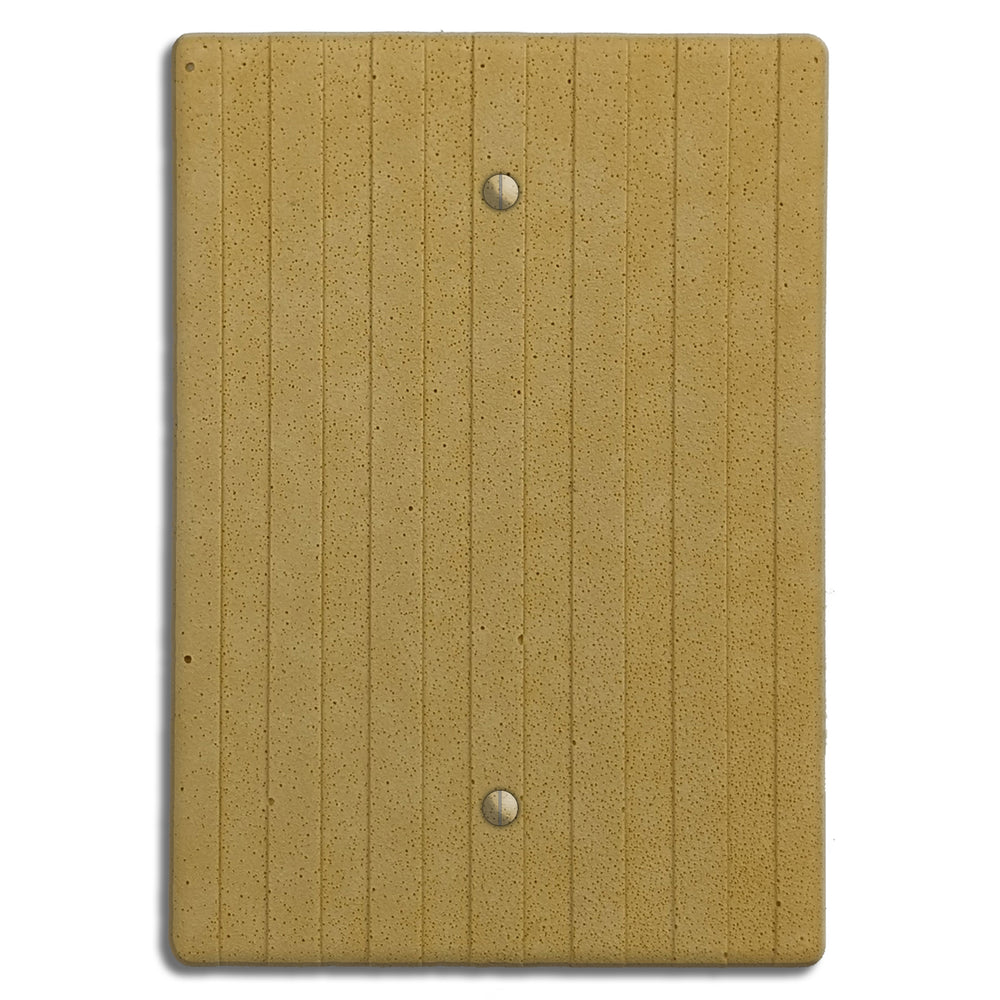 Saffron Yellow Boho Stripes Single Blank Cover Plate
