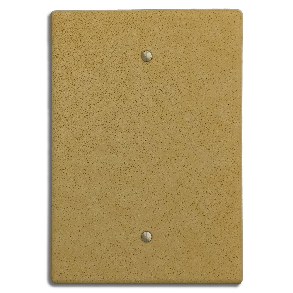 Saffron Yellow Boho Smooth Single Blank Cover Plate