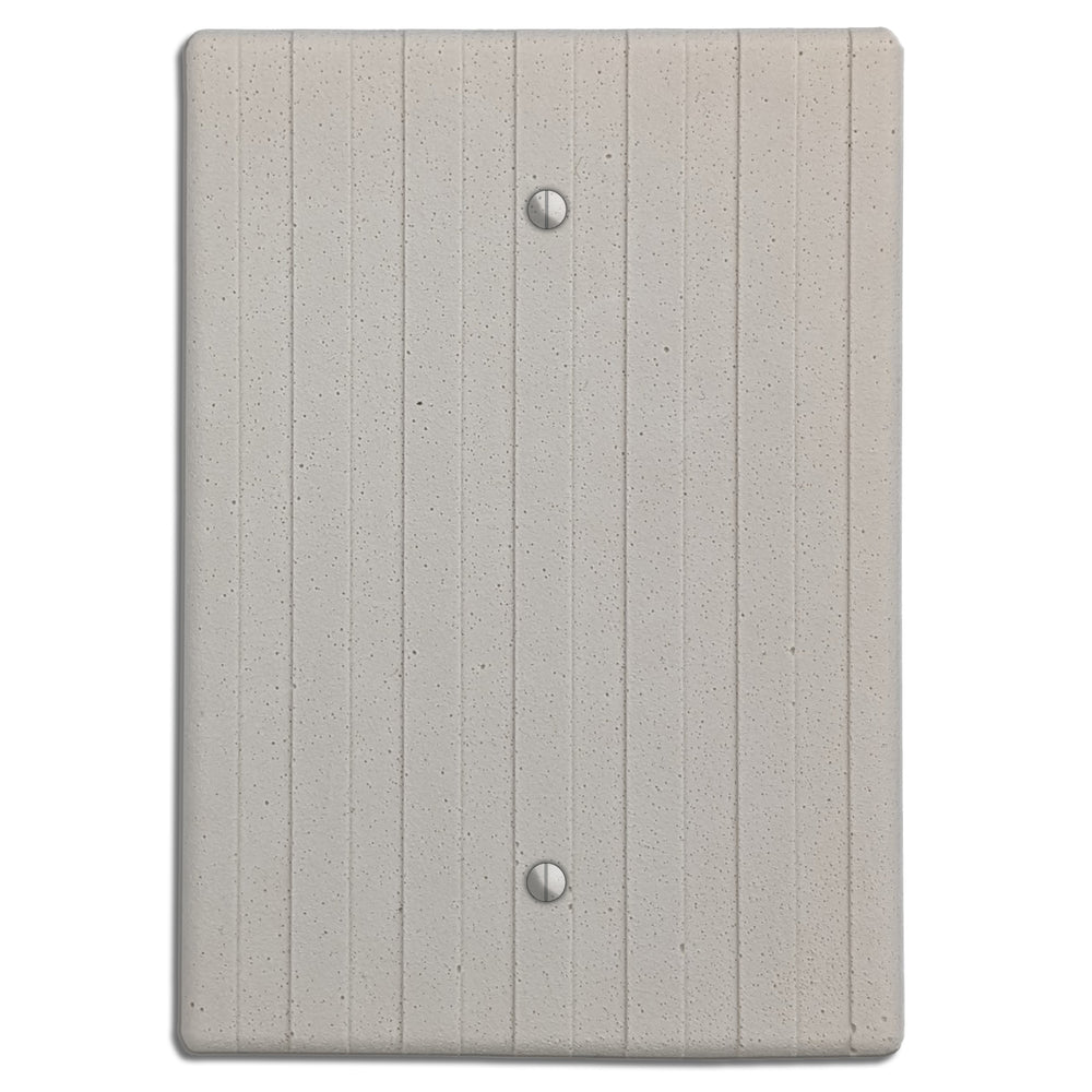 White Boho Stripes Single Blank Cover Plate