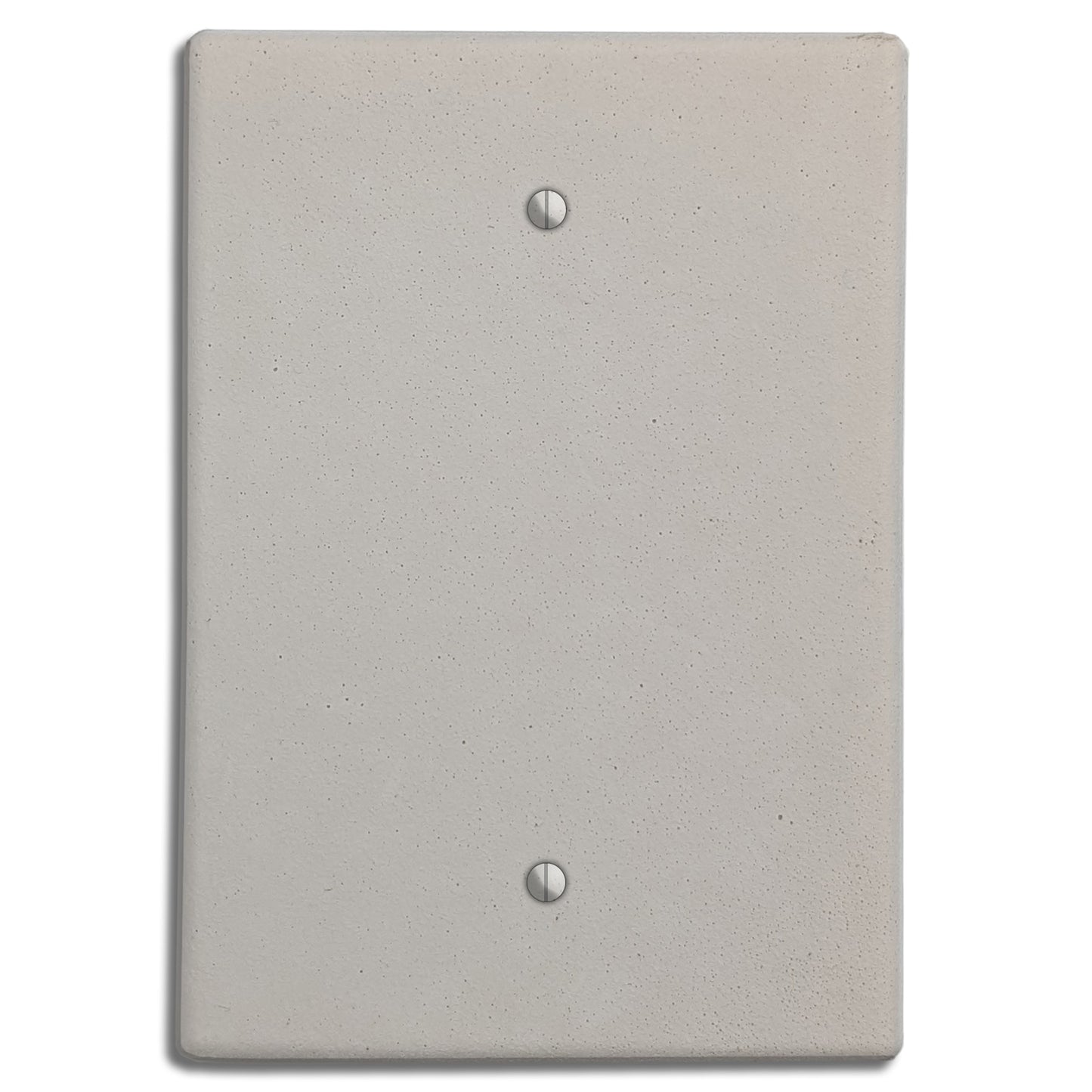 White Boho Smooth Single Blank Cover Plate