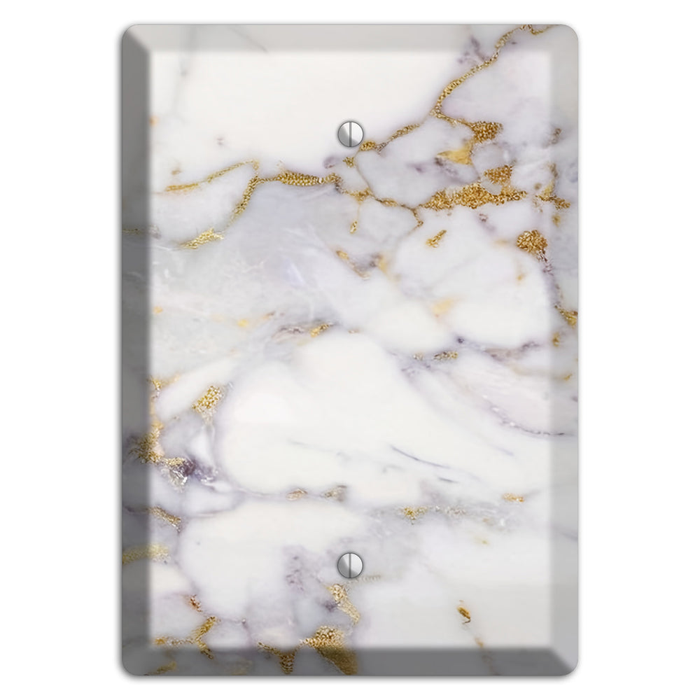 Metallic Bronze Marble Blank Wallplate