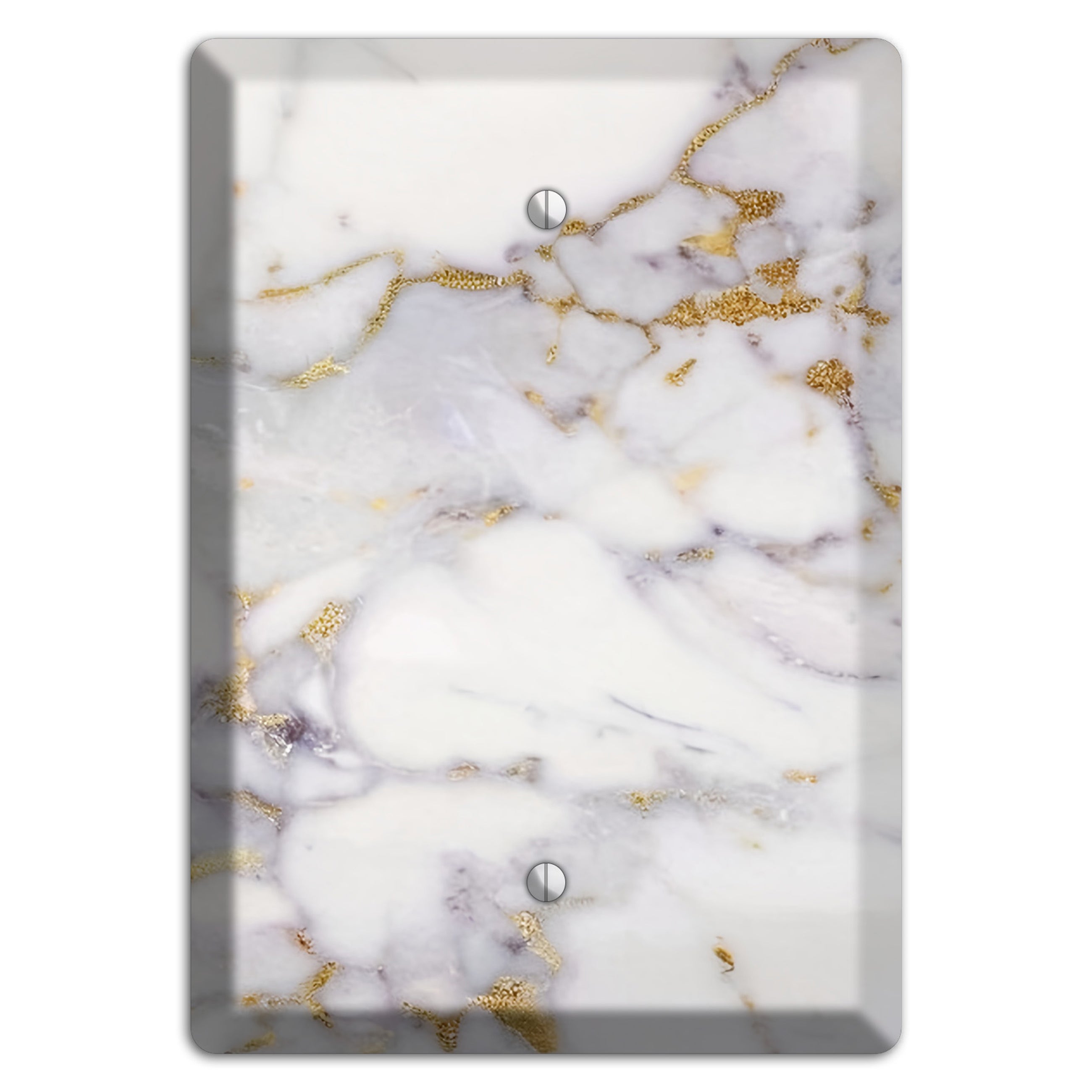 Metallic Bronze Marble Blank Wallplate