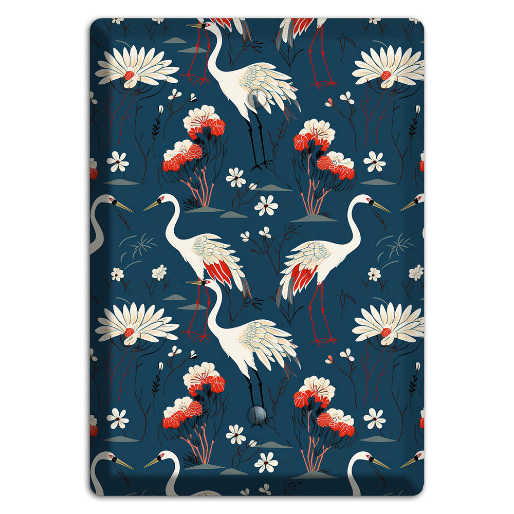 Sapphire Crane Meadow Blank Wallplate