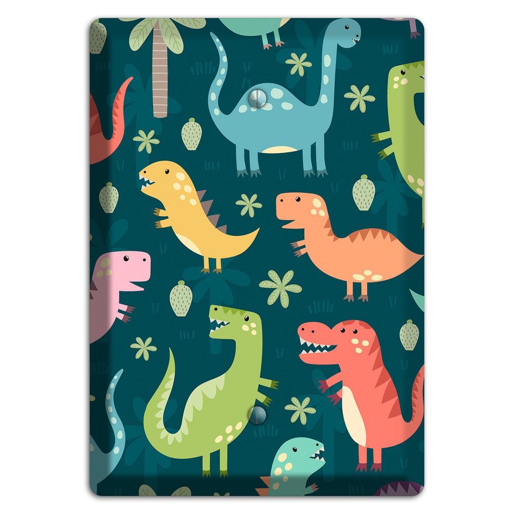 Jurassic Pals (Dark) Blank Wallplate
