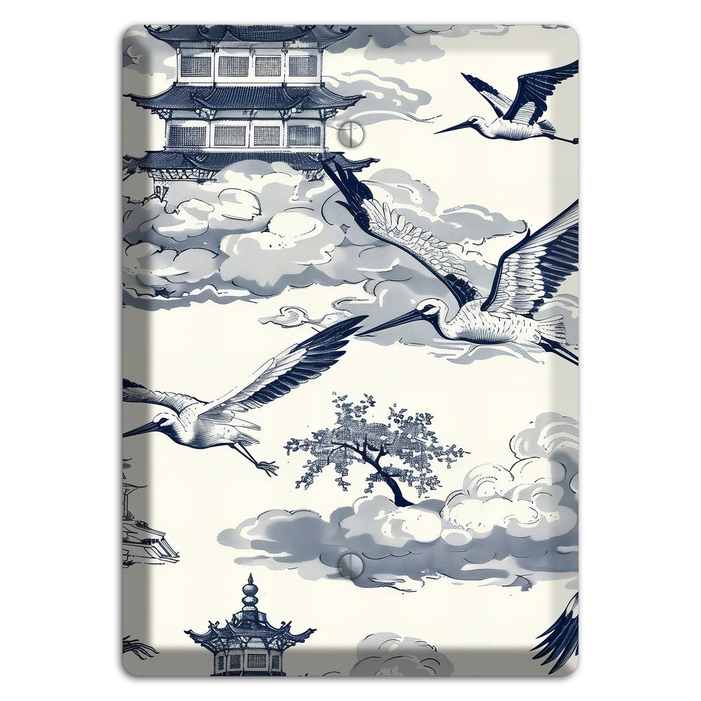 Crane Sky Toile Blank Wallplate
