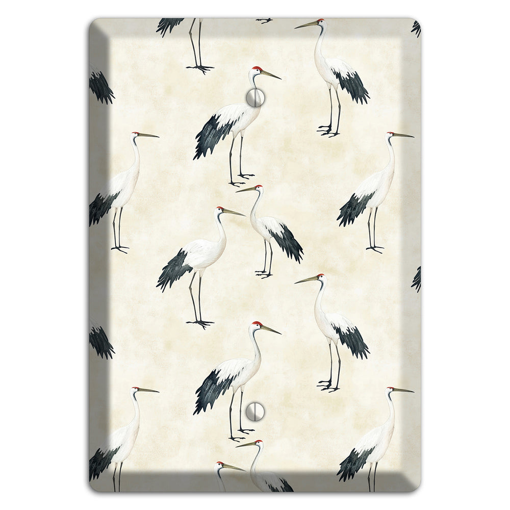 Pearl Crane Garden Blank Wallplate