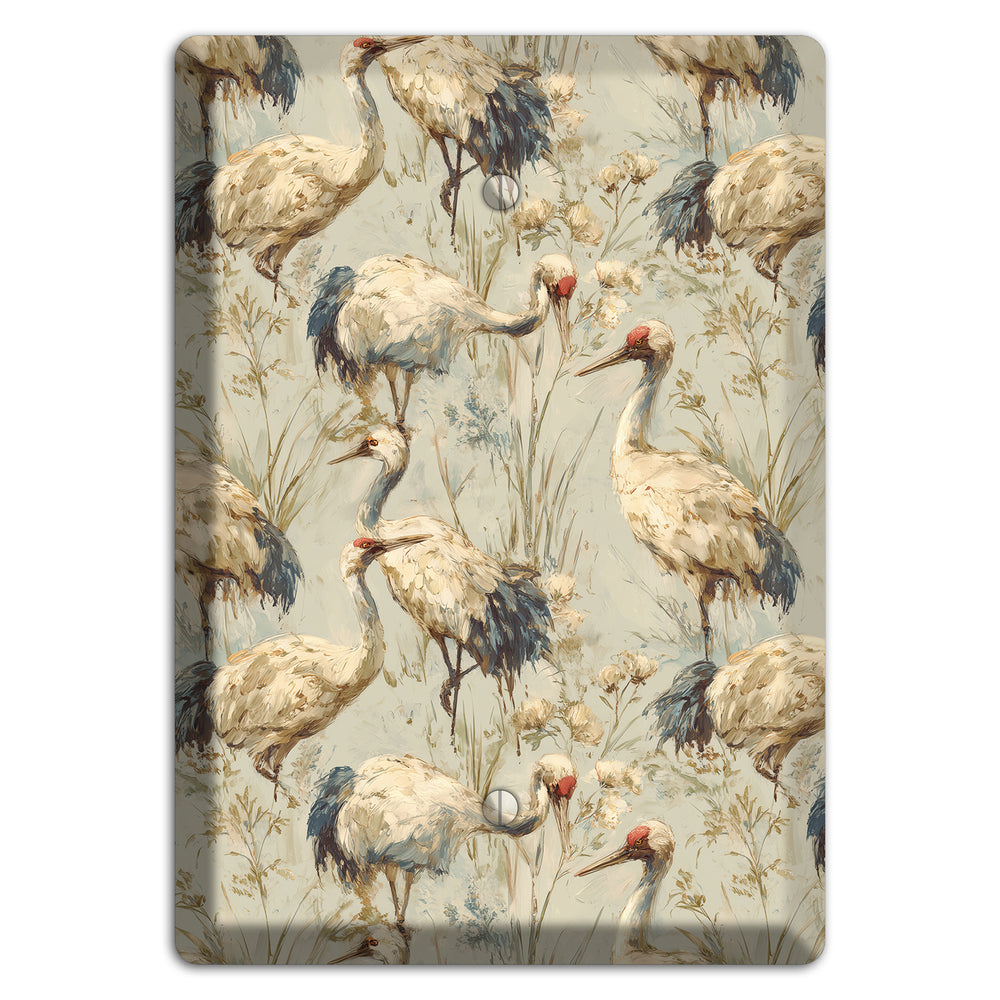 Driftwood Crane Marsh Blank Wallplate