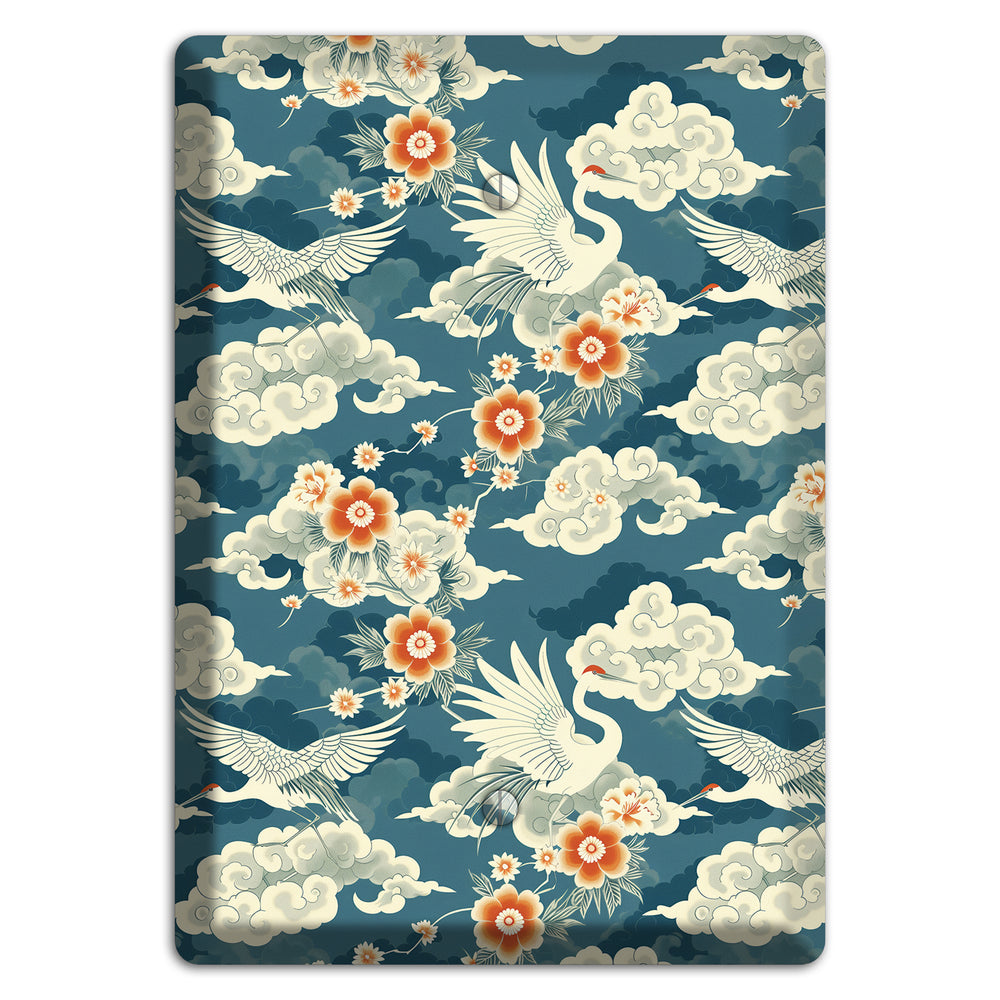 Teal Crane Ascendant Blank Wallplate
