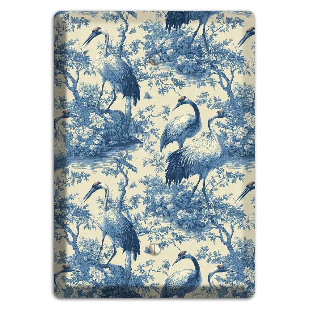 Cobalt Toile Vigil Blank Wallplate