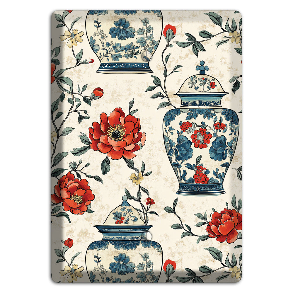 Porcelain & Peony Blank Wallplate