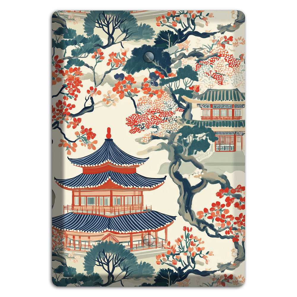 Blossom & Pagoda Blank Wallplate
