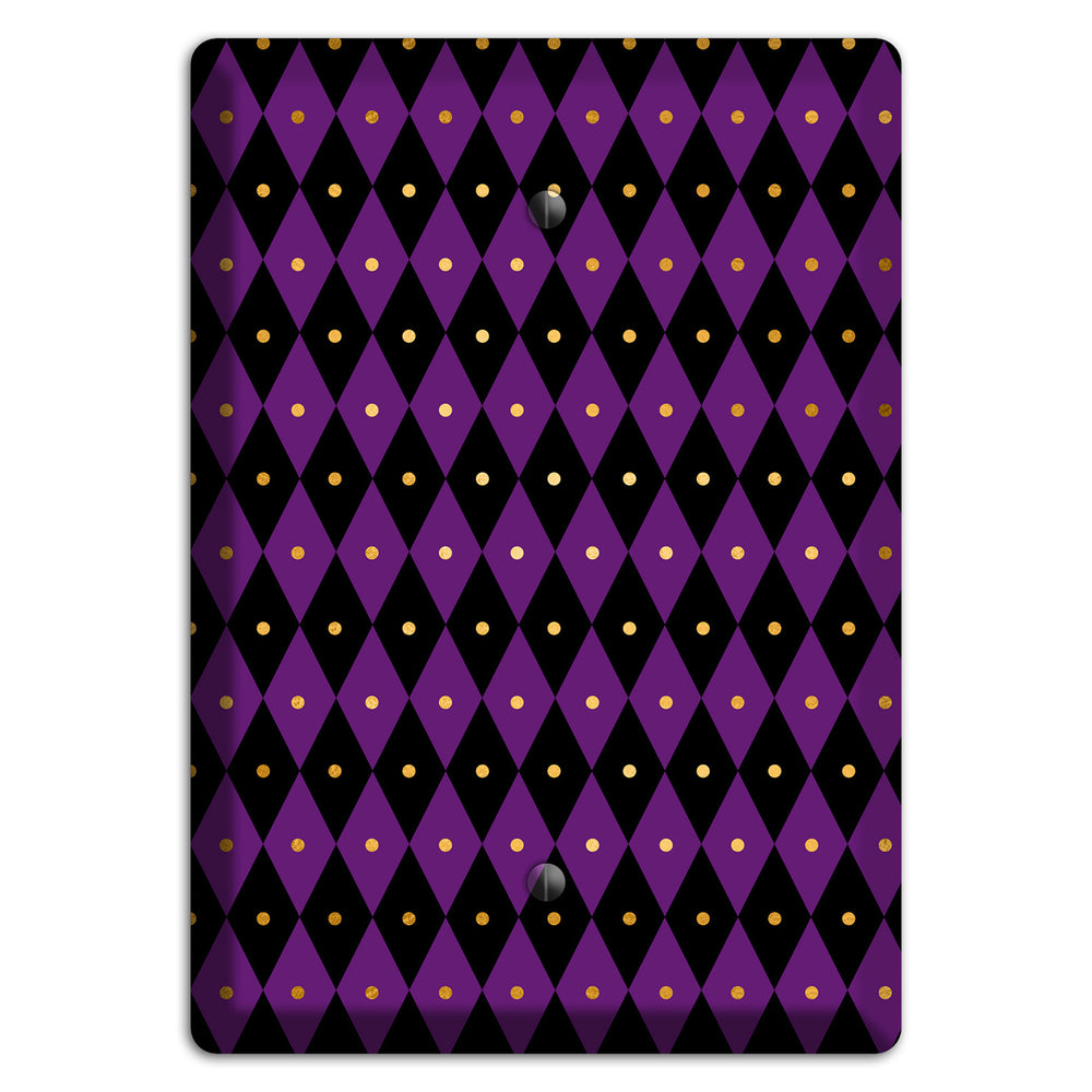 Royal Check: Violet Blank Wallplate