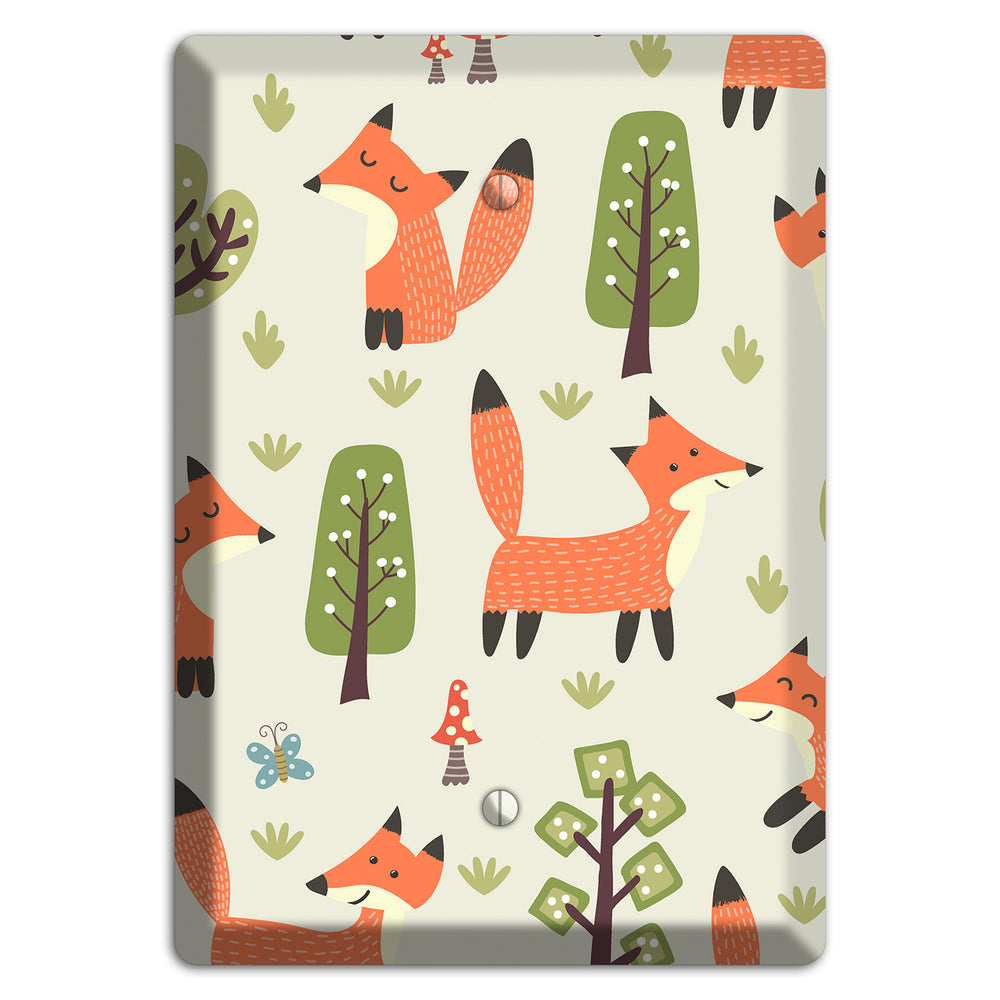 Fox & Forest (Olive) Blank Wallplate