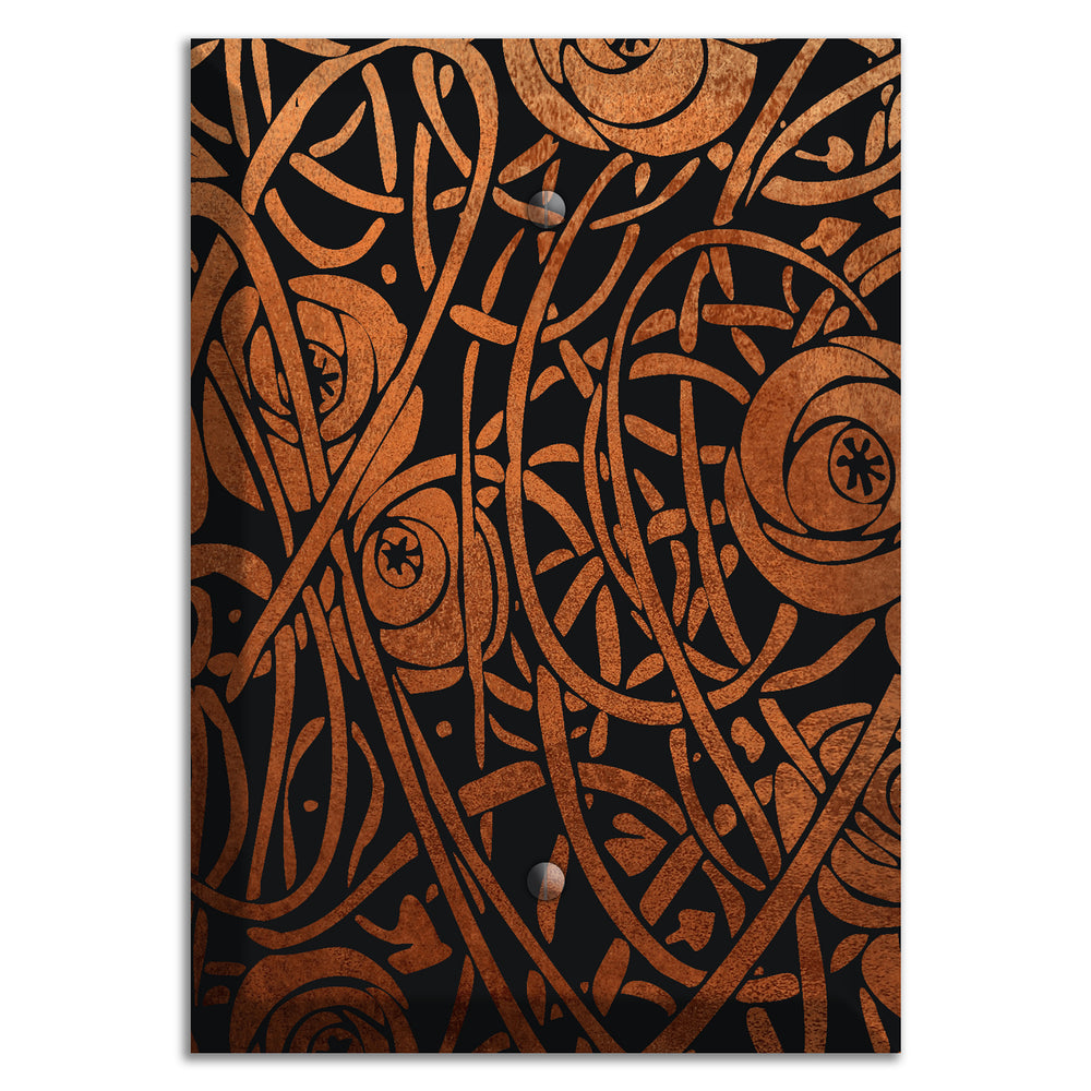 Antique Copper Vine Cipher Blank Wallplate