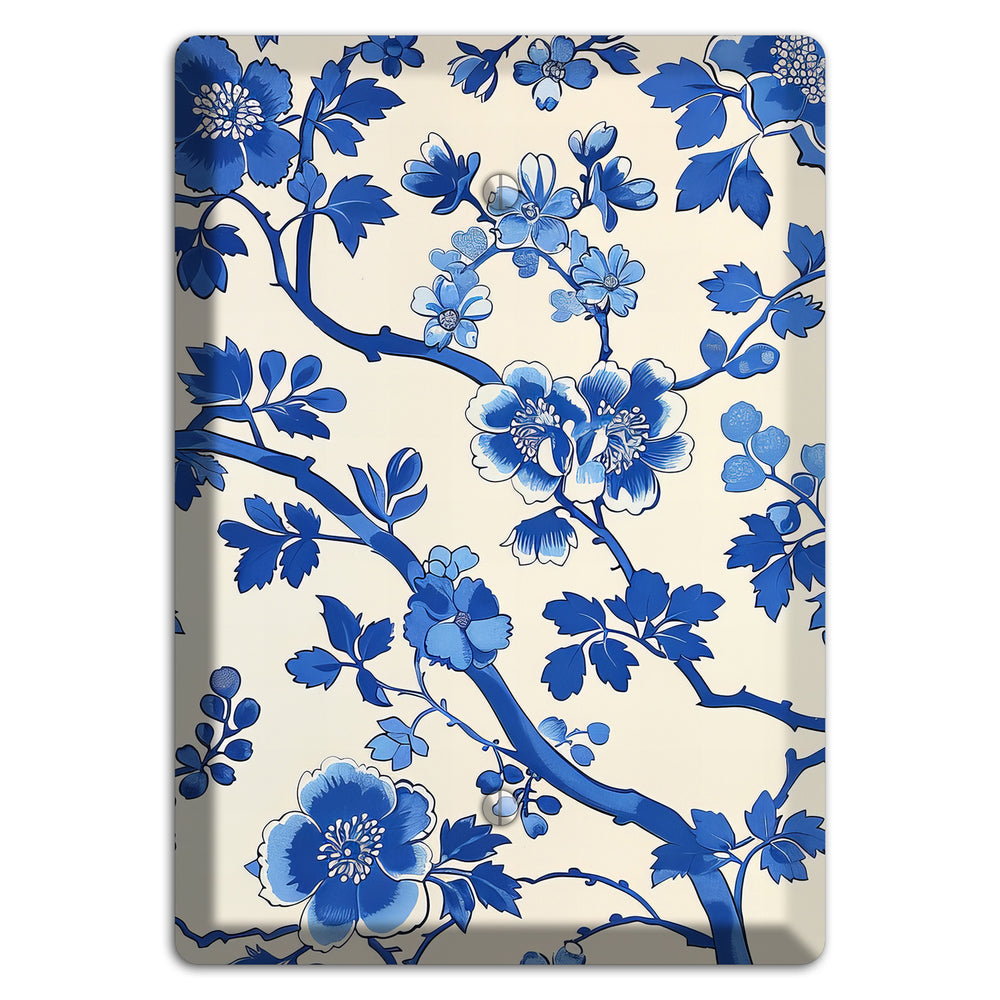 Porcelain Garden Bloom Blank Wallplate