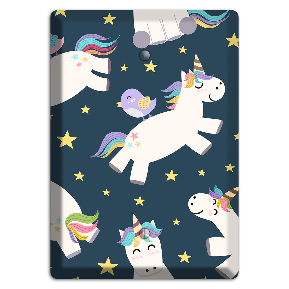 Dreamy Night Unicorns Blank Wallplate