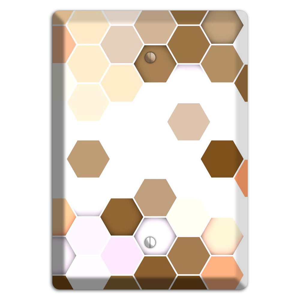 Hex Grid ‚Äì Sunset Terracotta Blank Wallplate