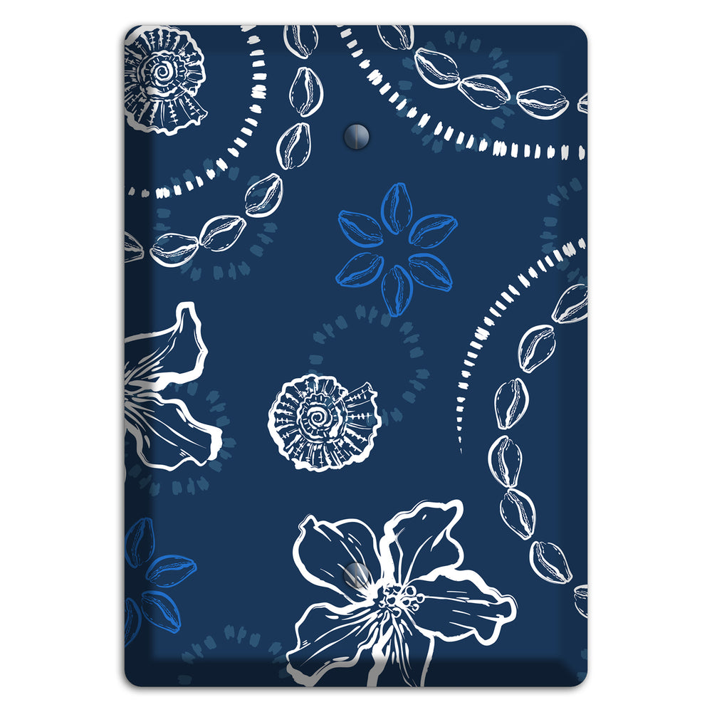 Indigo Cowrie Spiral Blank Wallplate