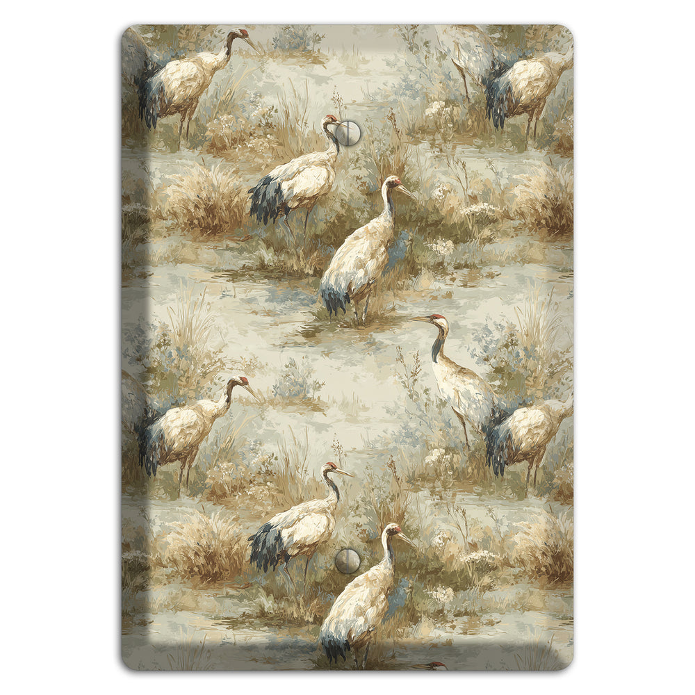 Marshland Crane Reverie Blank Wallplate