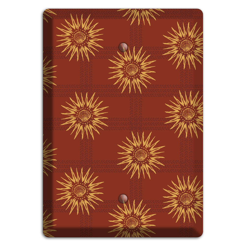 Russet Sun Plaid Blank Wallplate
