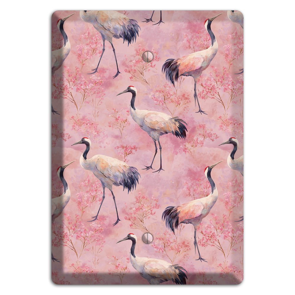 Blush Crane Reverie Blank Wallplate