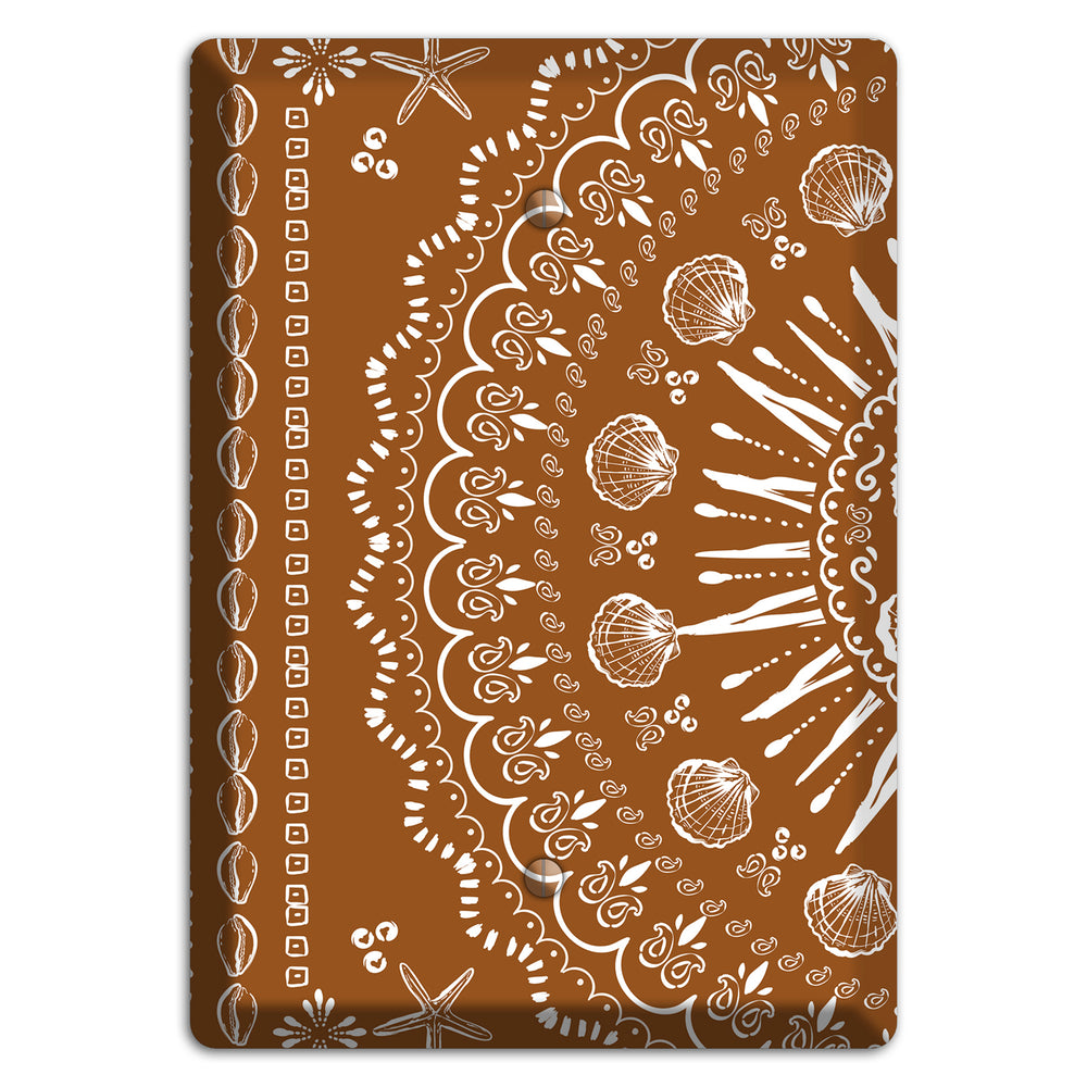 Russet Seahorse Mandala Blank Wallplate