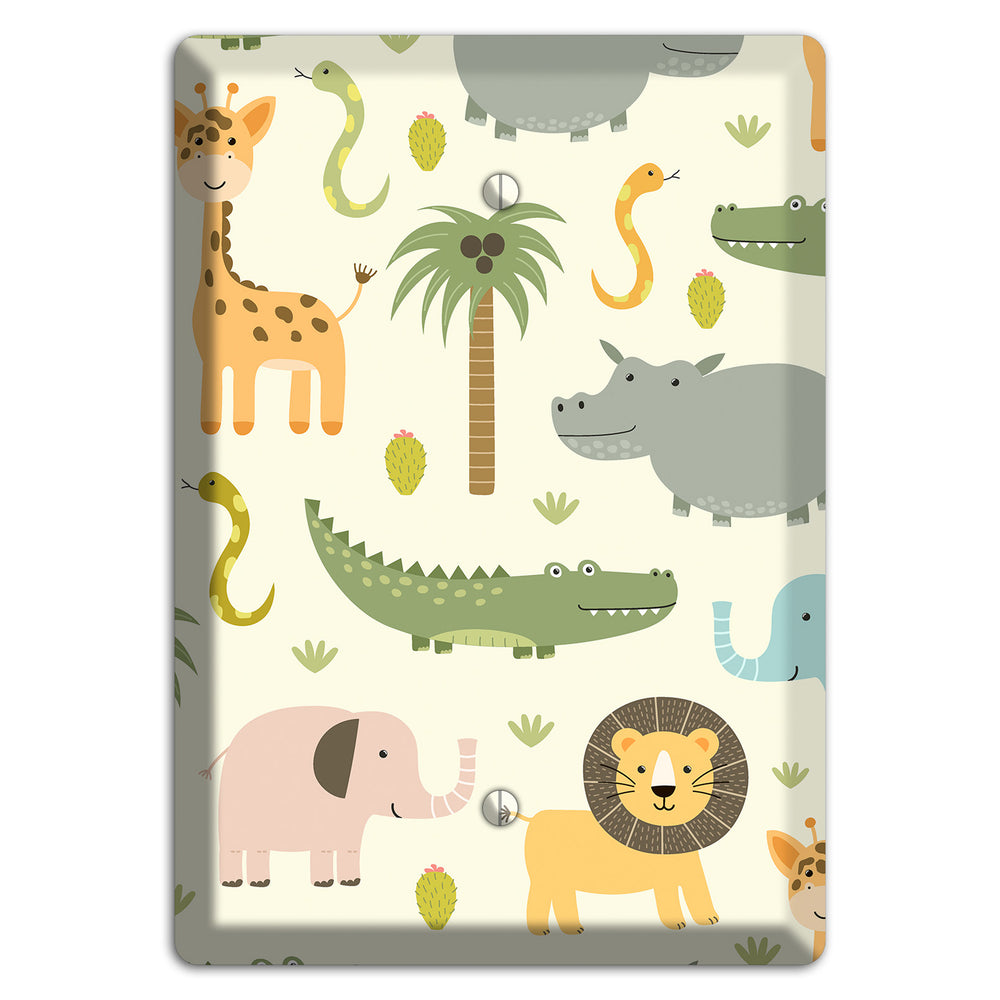 Jungle Friends (Cream) Blank Wallplate