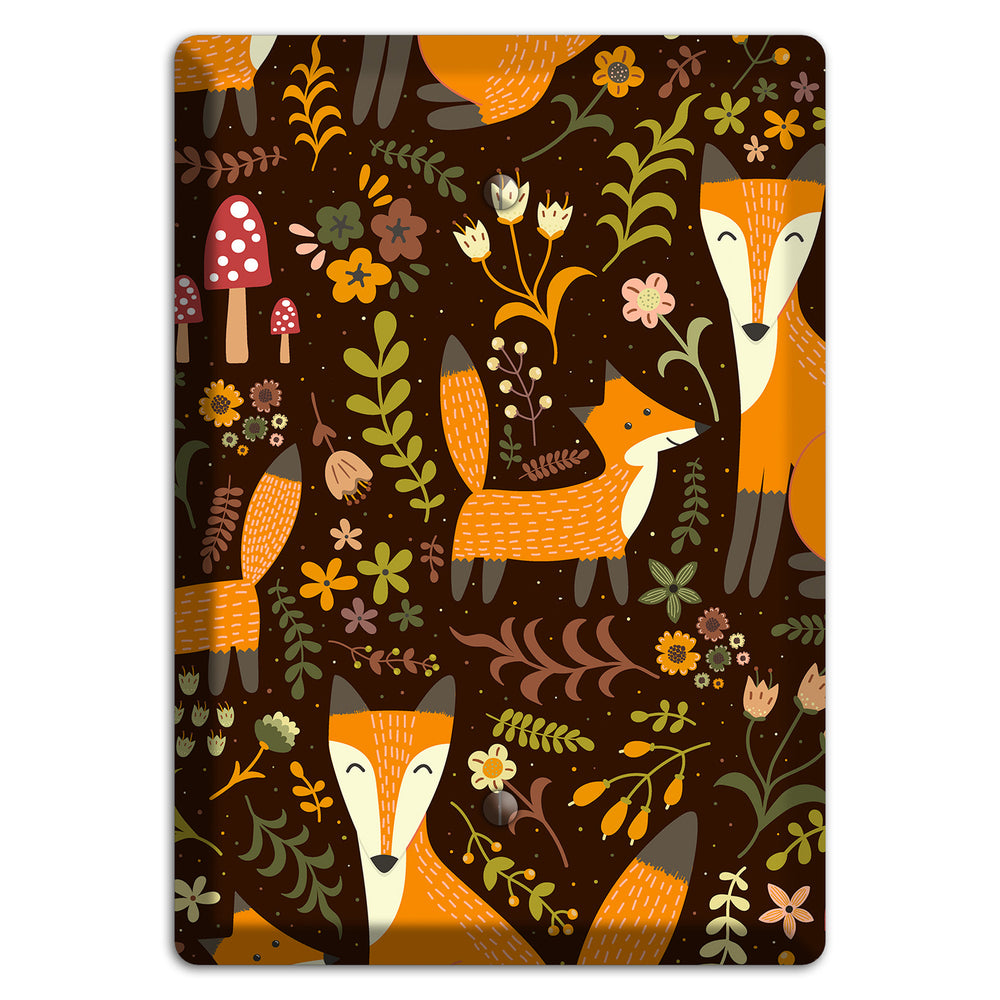 Fox Garden (Chocolate) Blank Wallplate
