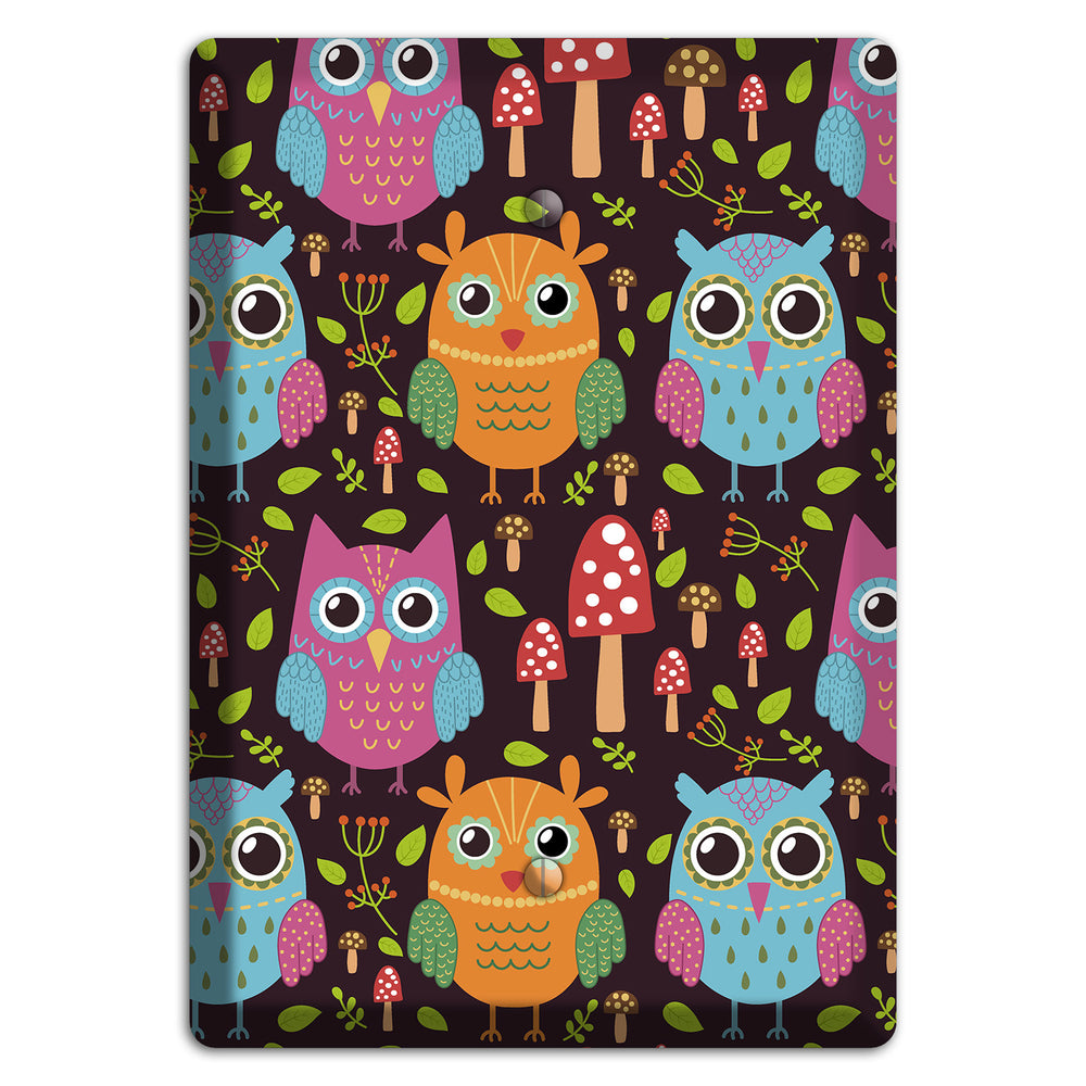 Bright Forest Owls Blank Wallplate