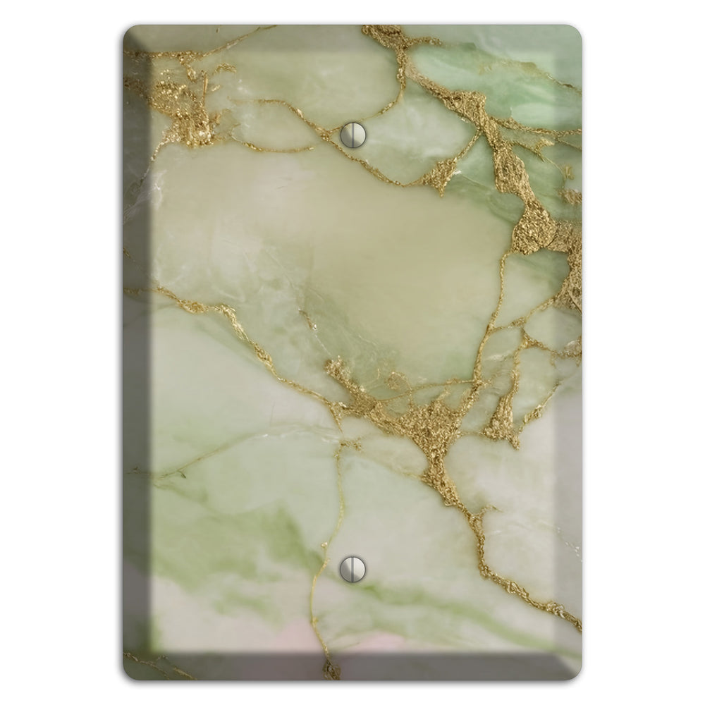 Swamp Green Marble Blank Wallplate
