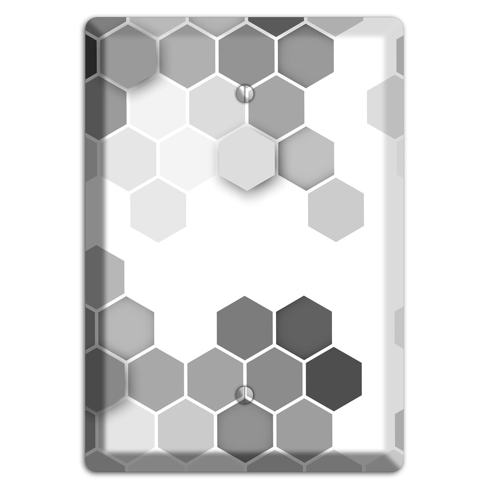 Monochrome Hexagon Tiling Blank Wallplate