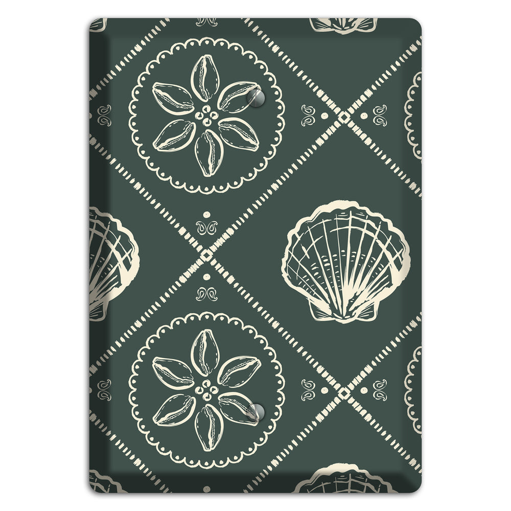 Slate Cowrie Medallion Blank Wallplate