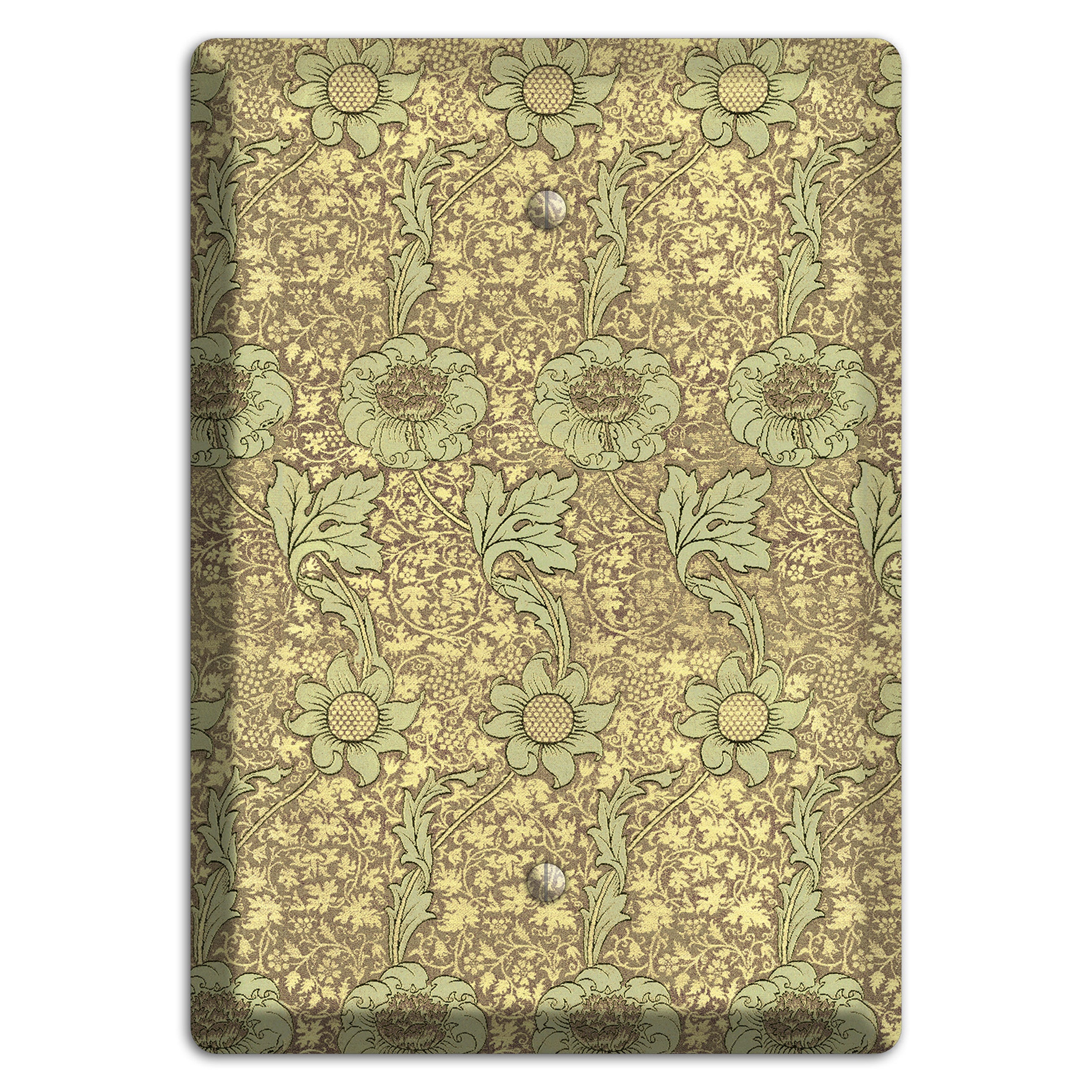 Wildflower Scroll Blank Wallplate