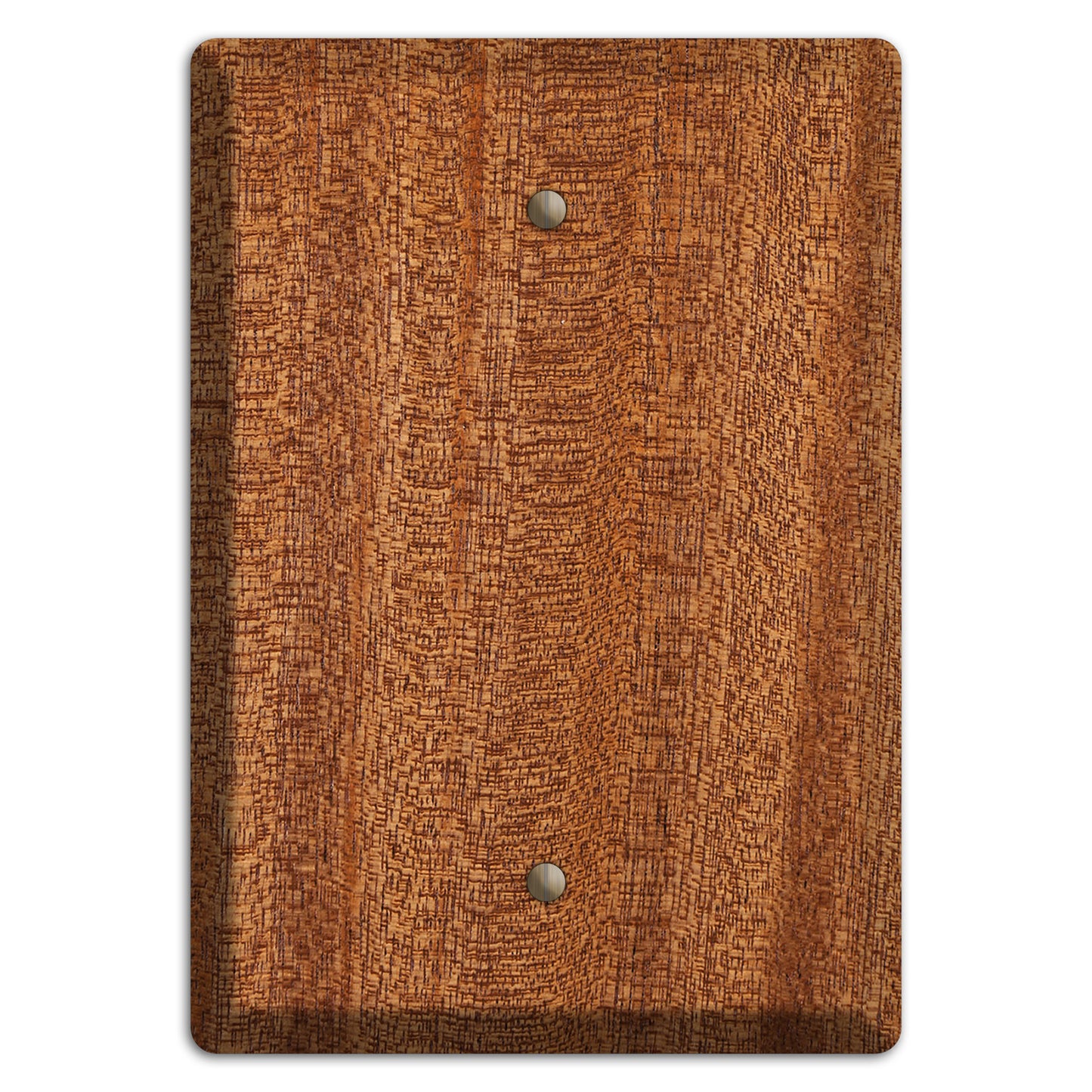 Mahogany Wood Single Blank Cover Plate