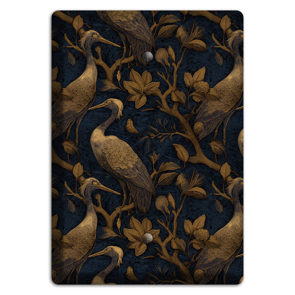 Gilded Heron Dusk Blank Wallplate