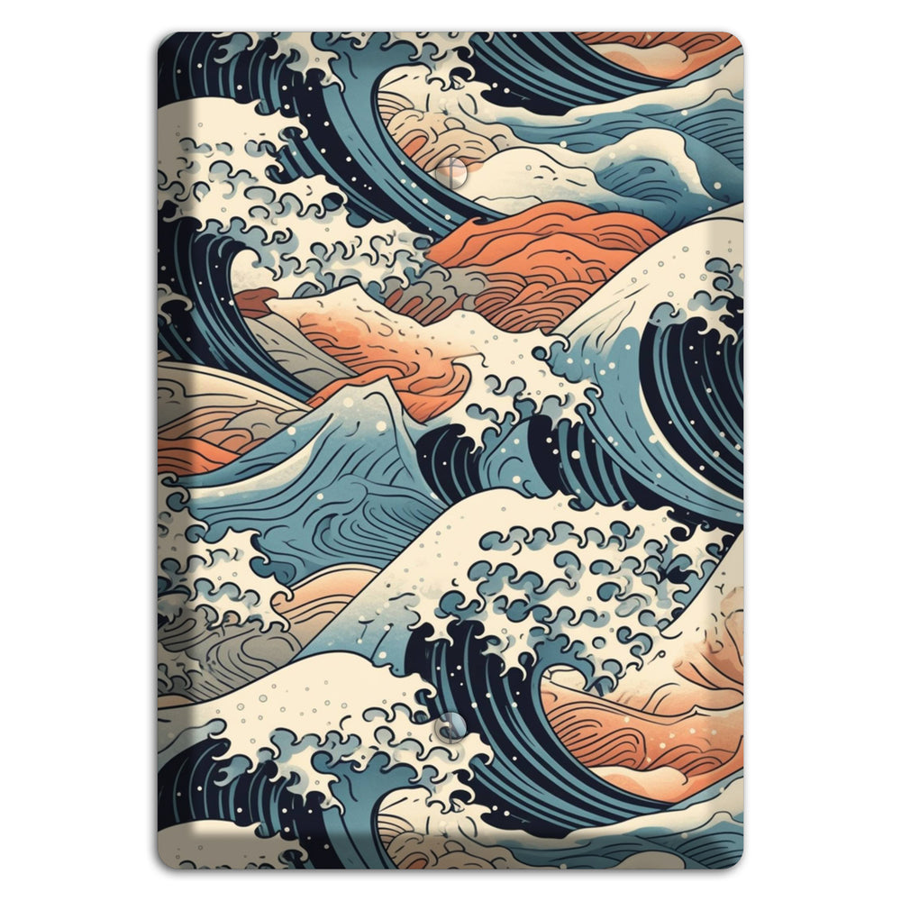 Crashing Tide Scroll Blank Wallplate