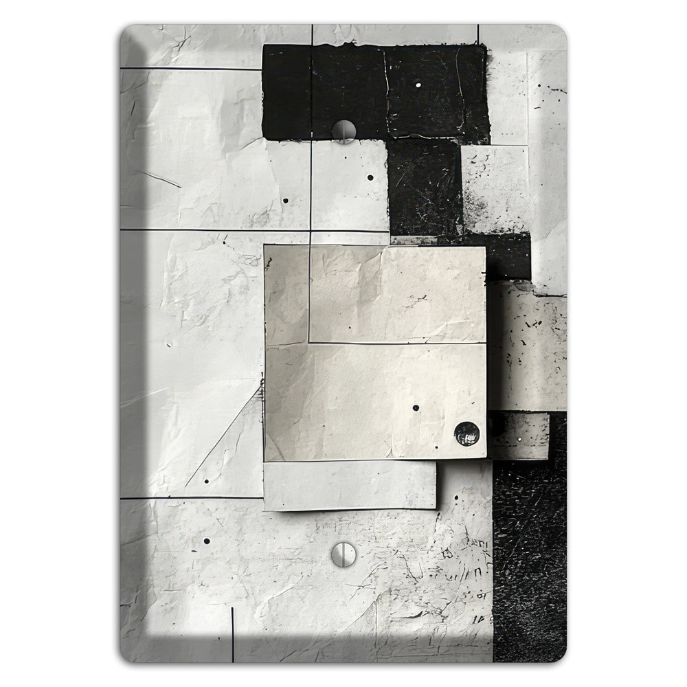 Torn Blueprint Collage Blank Wallplate
