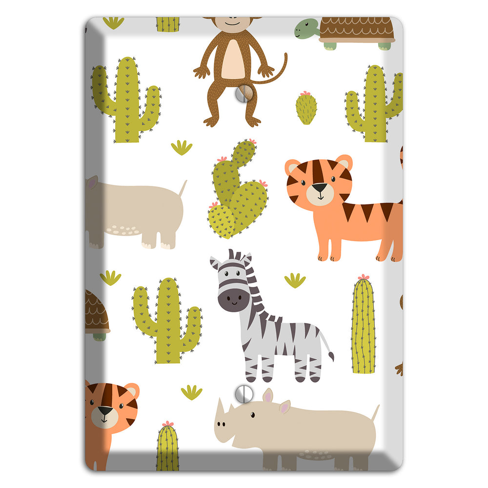 Safari Critters (White) Blank Wallplate
