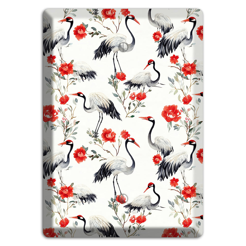 Scarlet Plume Garden Blank Wallplate