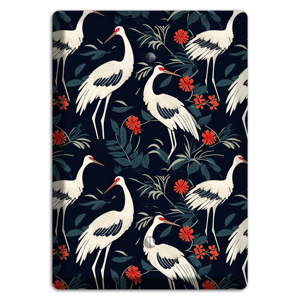 Midnight Plume Garden Blank Wallplate