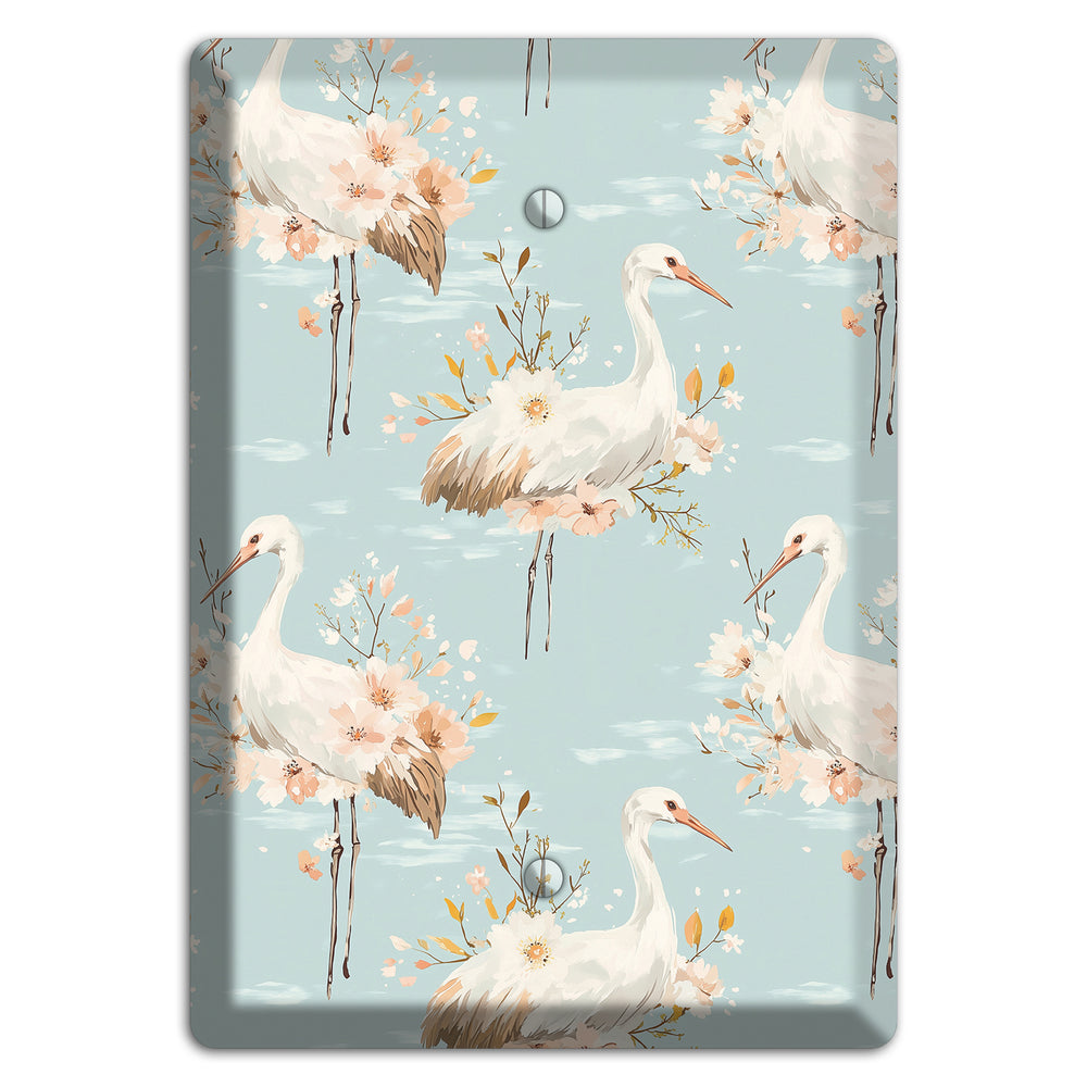Celadon Crane Reverie Blank Wallplate