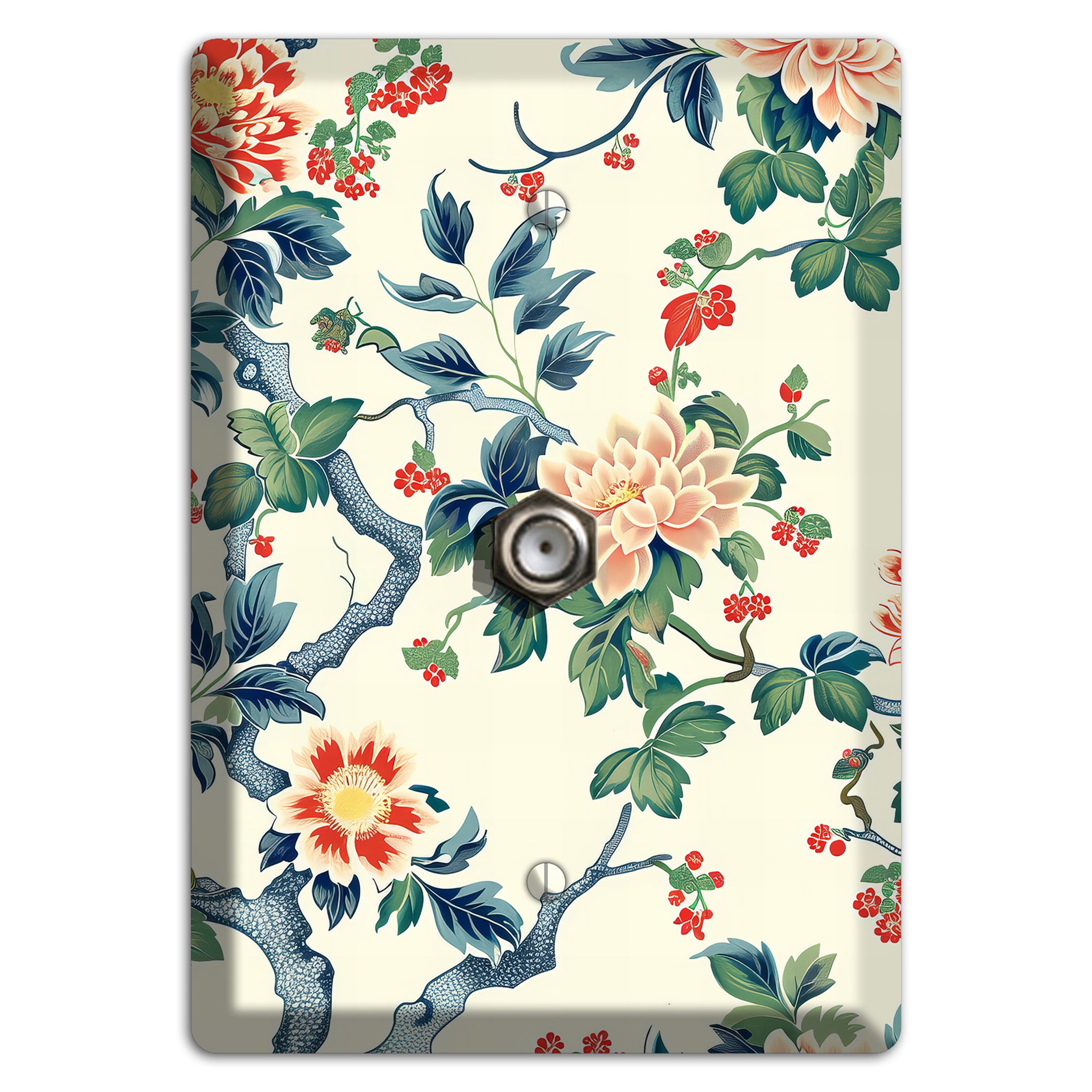 Peony & Branch Cable Wallplate