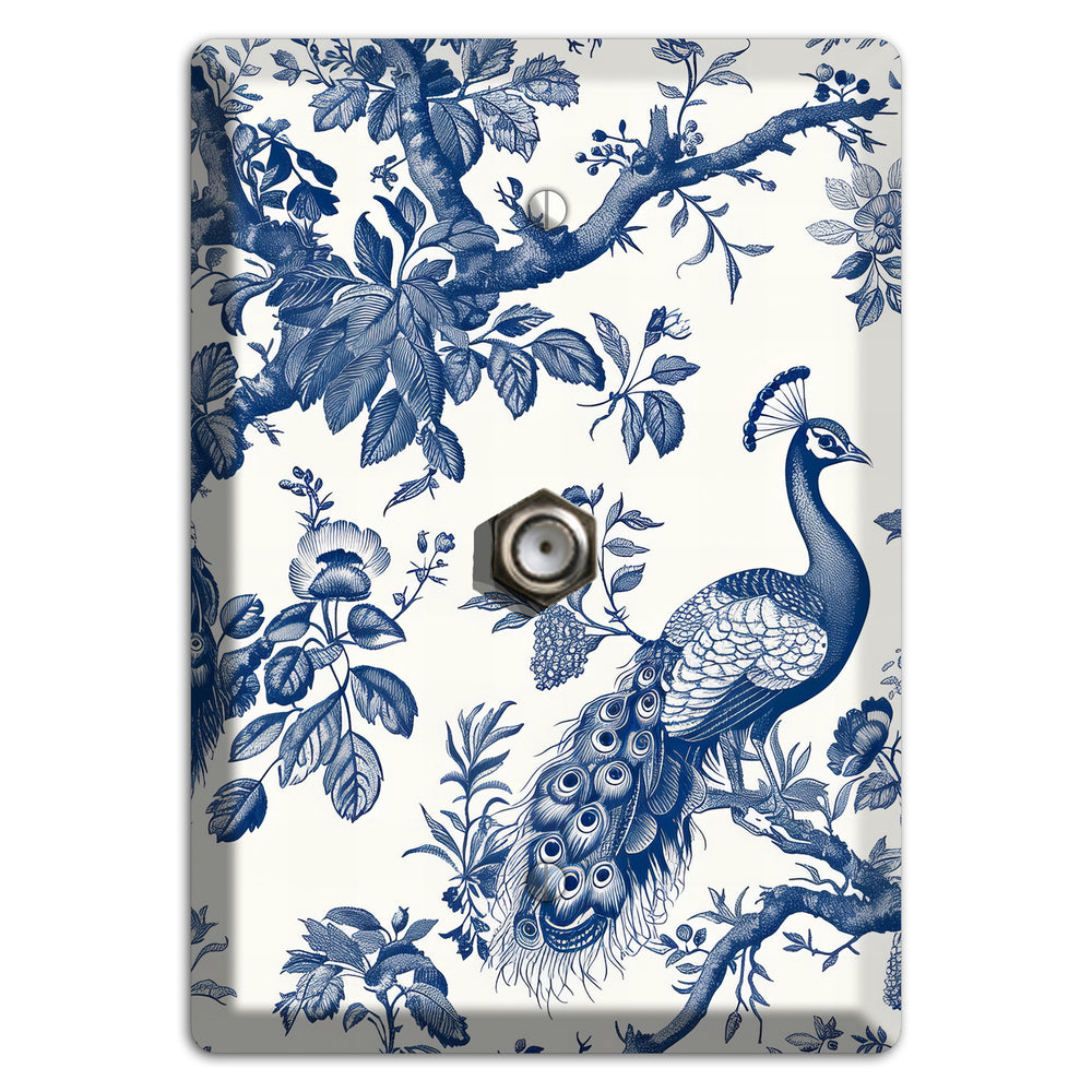 Peacock & Branch Cable Wallplate