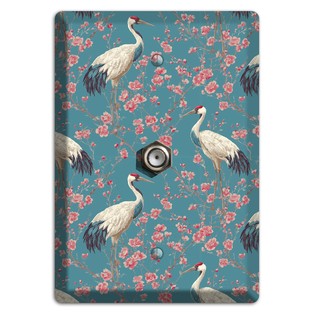 Azure Blossom Vigil Cable Wallplate