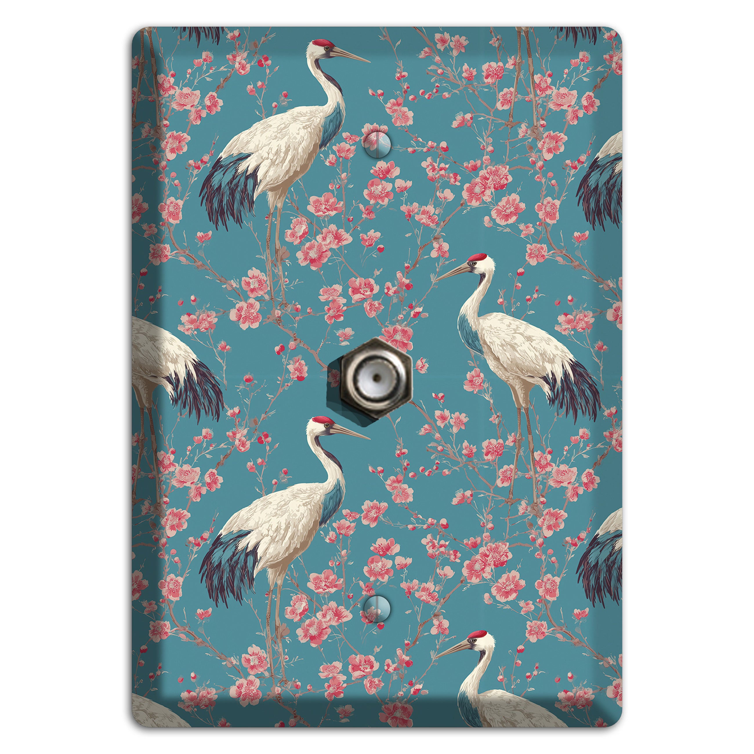 Azure Blossom Vigil Cable Wallplate